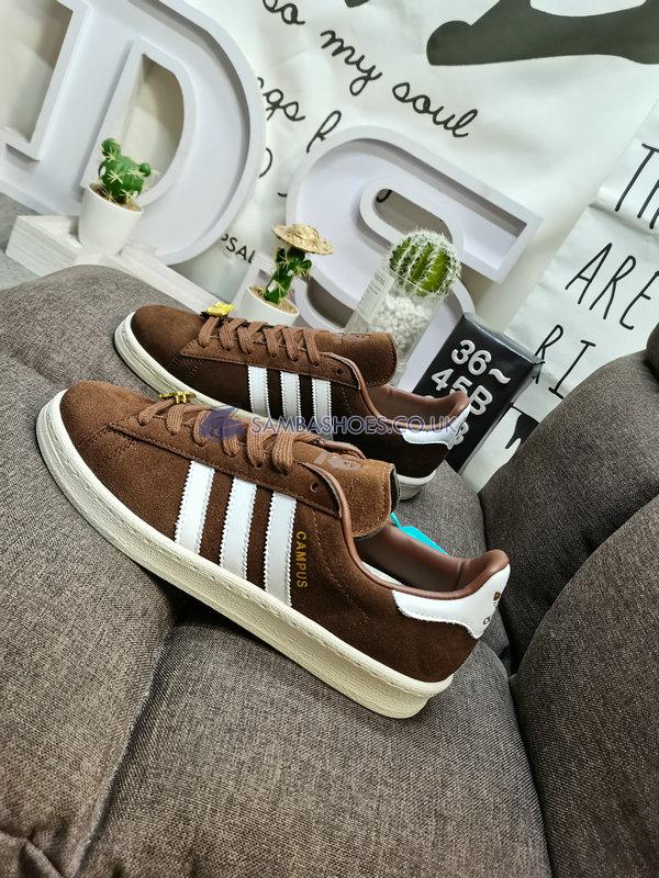 BAPE x Adidas Campus 80s "30th Anniversary - Brown" - Brown/Cloud White/Gold Metallic - IF3379 Classic Originals Shoes