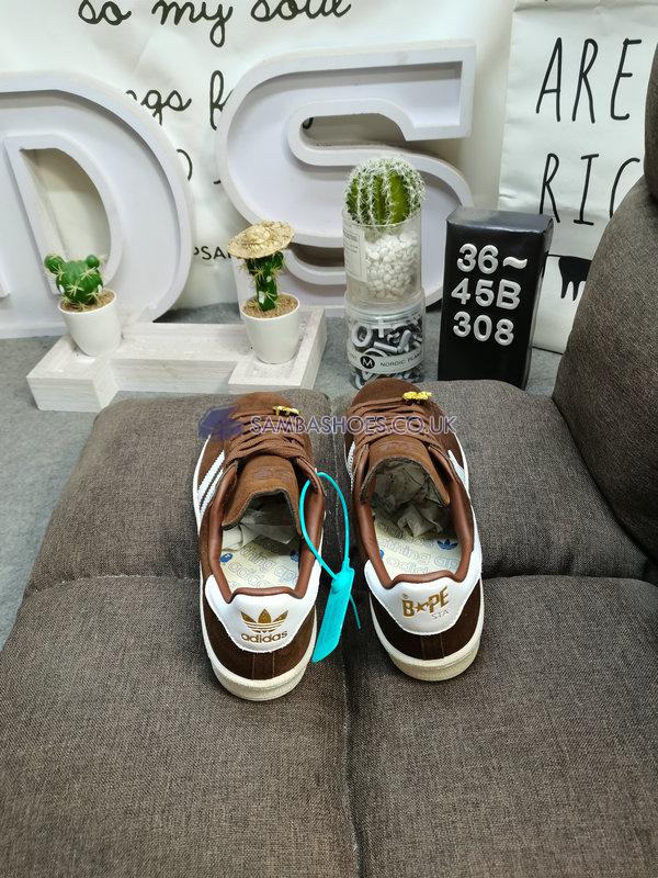 BAPE x Adidas Campus 80s "30th Anniversary - Brown" - Brown/Cloud White/Gold Metallic - IF3379 Classic Originals Shoes