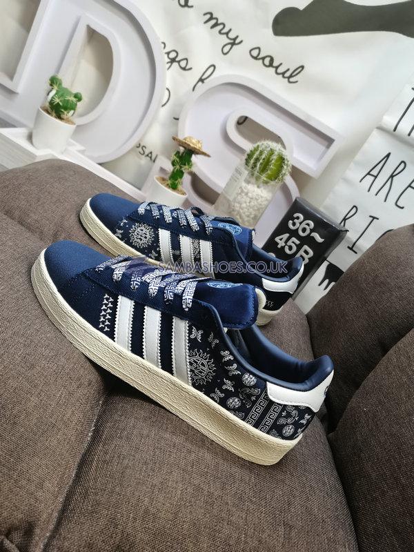 Adidas Campus 80s "Peking Opera - Navy Blue" - Nin Dig/Footwear White/Off White - IG7955 Classic Originals Shoes