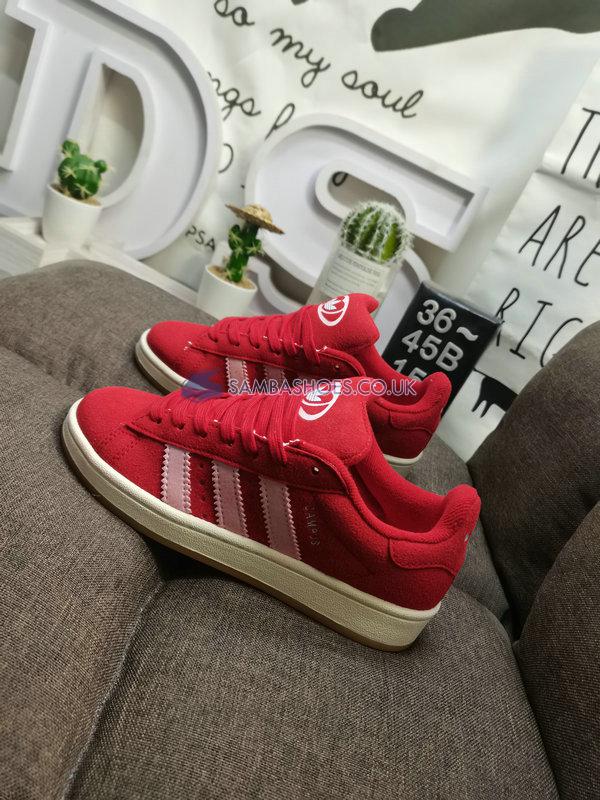 Adidas Campus 00s "Scarlet Pink Gum" - Better Scarlet/Clear Pink/Cloud White - H03477 Classic Originals Shoes