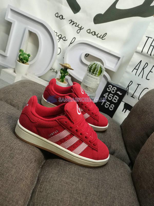 Adidas Campus 00s "Scarlet Pink Gum" - Better Scarlet/Clear Pink/Cloud White - H03477 Classic Originals Shoes