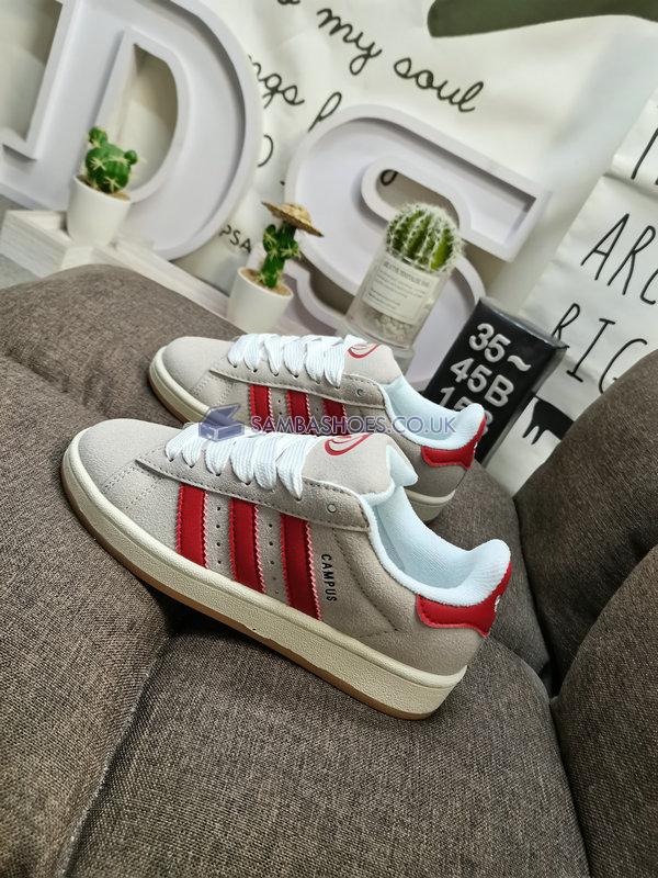 Adidas Campus 00s "Crystal White Scarlet" - Crystal White/Better Scarlet/Off White - GY0037 Classic Originals Shoes