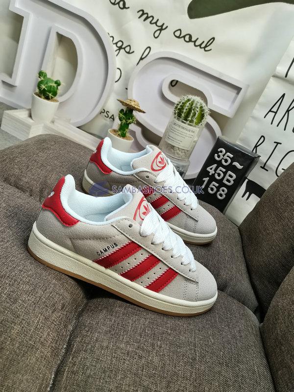 Adidas Campus 00s "Crystal White Scarlet" - Crystal White/Better Scarlet/Off White - GY0037 Classic Originals Shoes