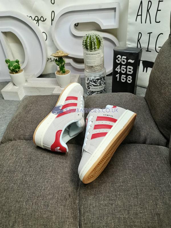 Adidas Campus 00s "Crystal White Scarlet" - Crystal White/Better Scarlet/Off White - GY0037 Classic Originals Shoes