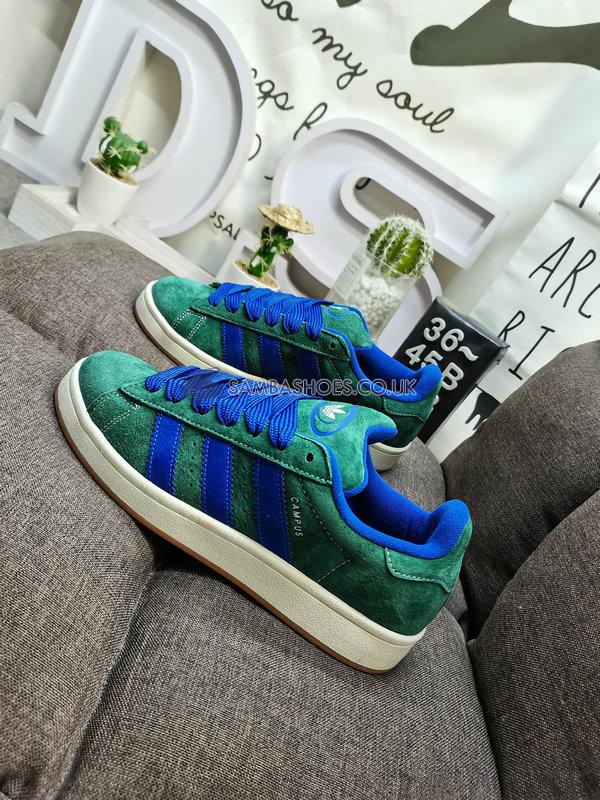 Adidas Campus 00s "Dark Green Semi Lucid Blue" - Dark Green/Semi Lucid Blue/Cloud White - HQ4571 Classic Originals Shoes