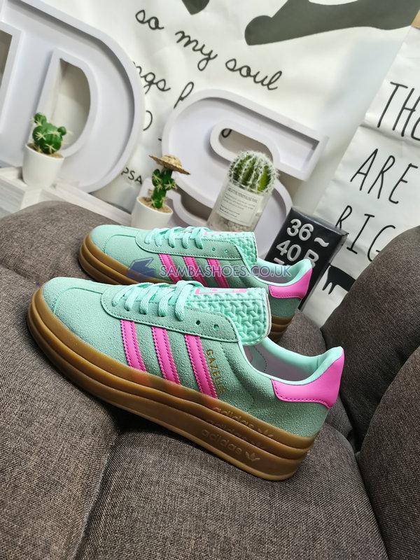 Adidas Gazelle Bold "Pulse Mint Pink" - Pulse Mint/Screaming Pink/Gum - H06125 Classic Originals Shoes