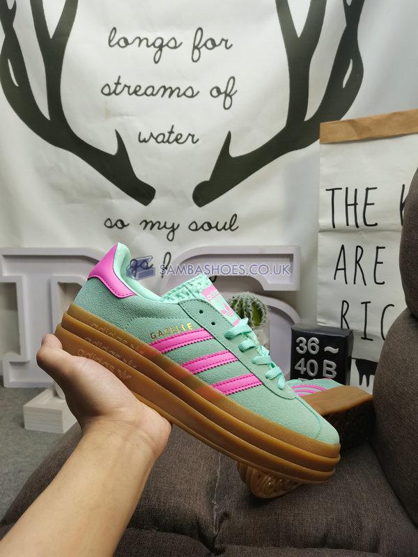 Adidas Gazelle Bold "Pulse Mint Pink" - Pulse Mint/Screaming Pink/Gum - H06125 Classic Originals Shoes