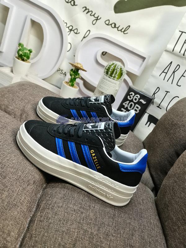 Adidas Gazelle Bold "Black Lucid Blue" - Core Black/Lucid Blue/Gold Metallic - HQ4408 Classic Originals Shoes