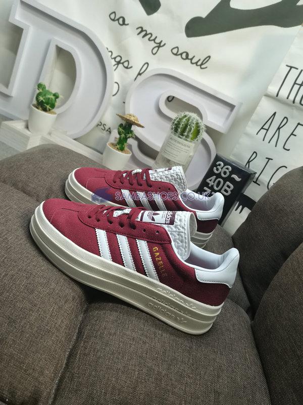 Adidas Gazelle Bold "Shadow Red White" - Shadow Red/Cloud White/Core White - HQ6892 Classic Originals Shoes