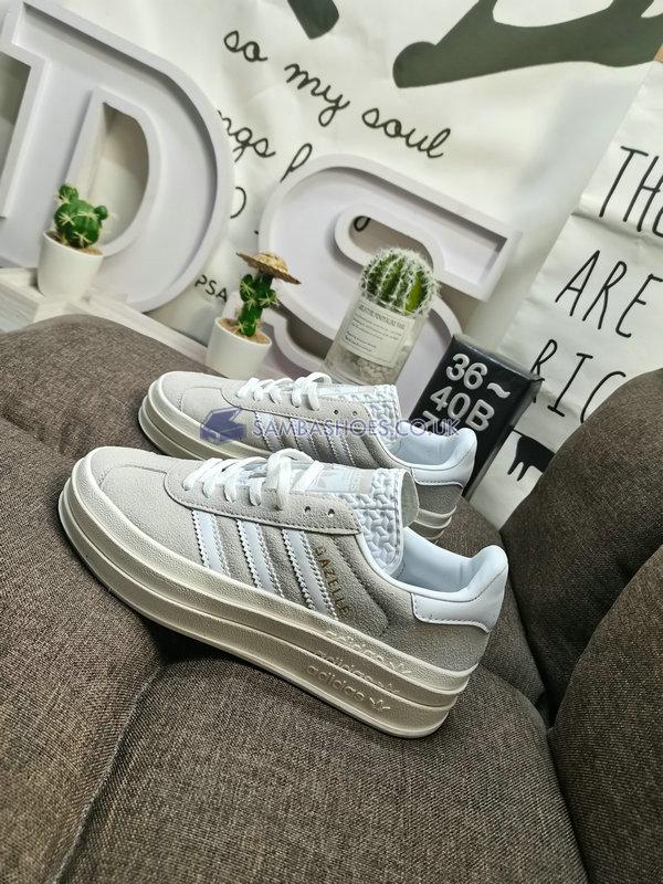 Adidas Gazelle Bold "Grey White" - Grey Two/Cloud White/Core White - HQ6893 Classic Originals Shoes