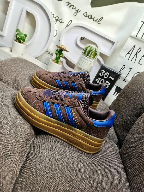 Adidas Gazelle Bold "Dark Brown Blue" - Dark Brown/Blue/Gum - IG9980-1 Classic Originals Shoes