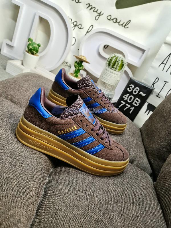 Adidas Gazelle Bold "Dark Brown Blue" - Dark Brown/Blue/Gum - IG9980-1 Classic Originals Shoes