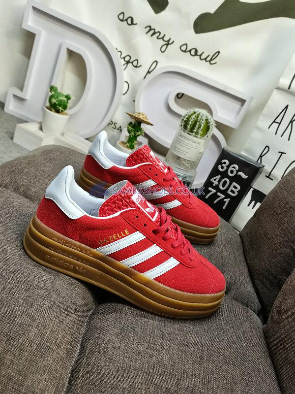 Adidas Gazelle Bold "Scarlet Gum" - Scarlet/Cloud White/Scarlet - H06261-1 Classic Originals Shoes