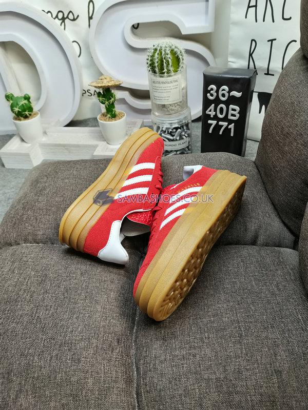 Adidas Gazelle Bold "Scarlet Gum" - Scarlet/Cloud White/Scarlet - H06261-1 Classic Originals Shoes