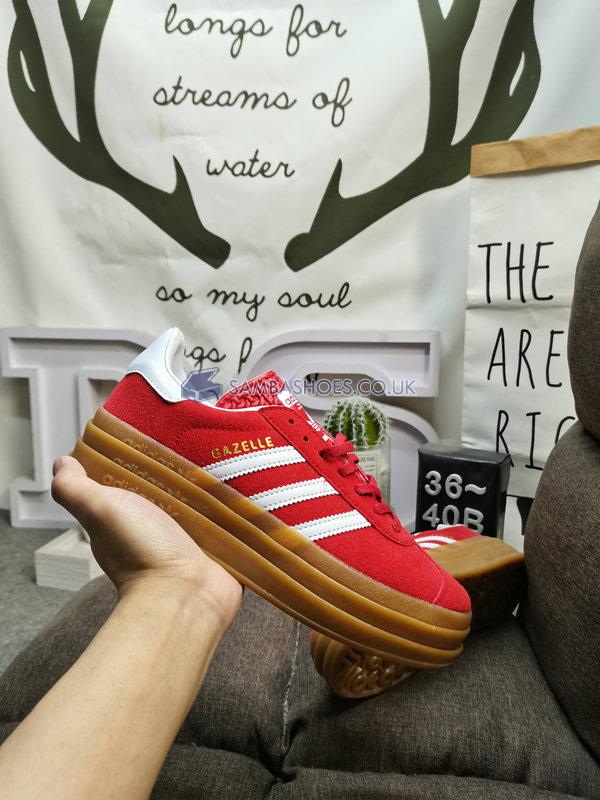 Adidas Gazelle Bold "Scarlet Gum" - Scarlet/Cloud White/Scarlet - H06261-1 Classic Originals Shoes