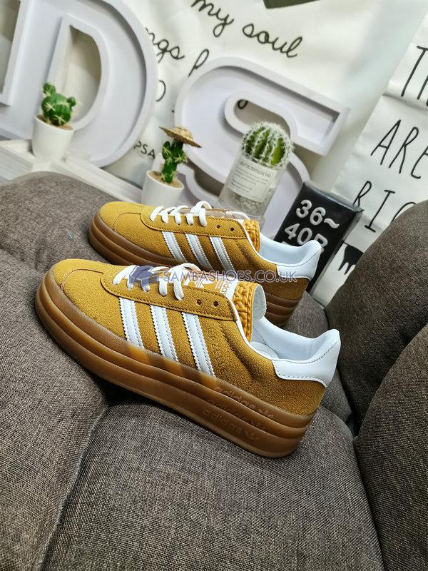 Adidas Gazelle Bold "Yellow White Gum" - Yellow/Cloud White/Gold Metallic - HQ8716-1 Classic Originals Shoes