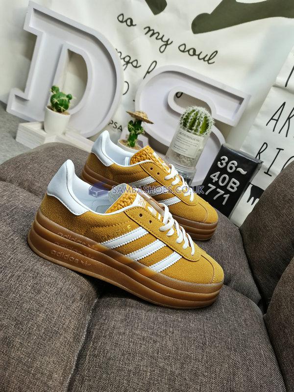 Adidas Gazelle Bold "Yellow White Gum" - Yellow/Cloud White/Gold Metallic - HQ8716-1 Classic Originals Shoes