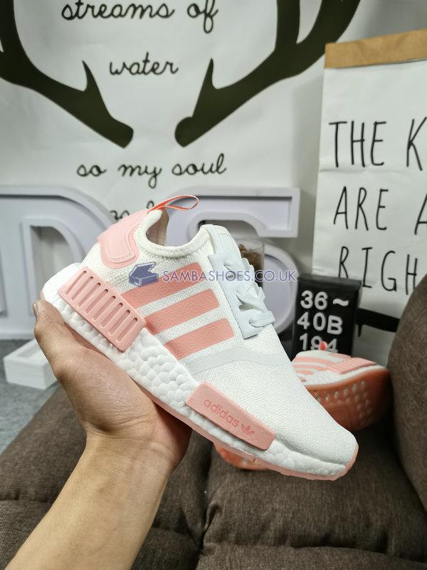 Adidas Wmns NMD_R1 "White Haze Coral" - Cloud White/Cloud White/Haze Coral - FV8730 Classic Originals Shoes