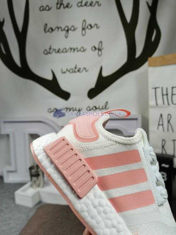 Adidas Wmns NMD_R1 "White Haze Coral" - Cloud White/Cloud White/Haze Coral - FV8730 Classic Originals Shoes