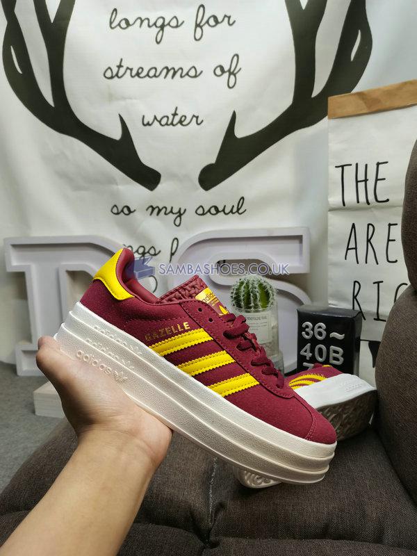 Adidas Gazelle Bold "Shadow Red Gold" - Shadow Red/Bold Gold/Core White - IF5195 Classic Originals Shoes