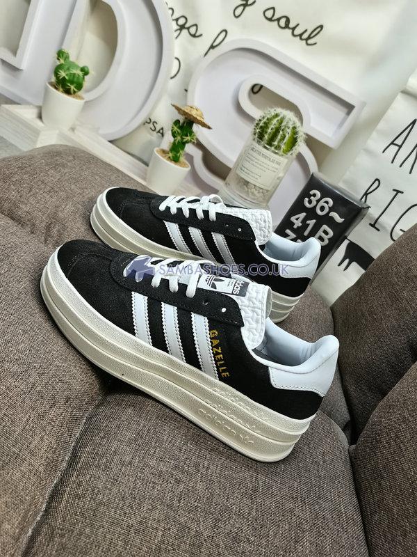 Adidas Gazelle Bold "Black White" - Core Black/Cloud White/Core White - HQ6912 Classic Originals Shoes