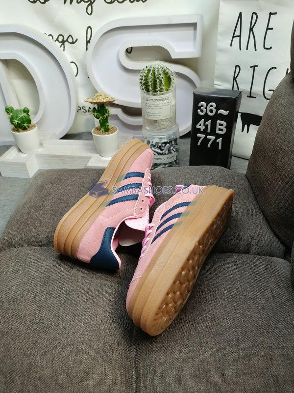 Adidas Gazelle Bold "Pink Glow Gum" - Pink Glow/Victory Blue/Gum - H06122 Classic Originals Shoes