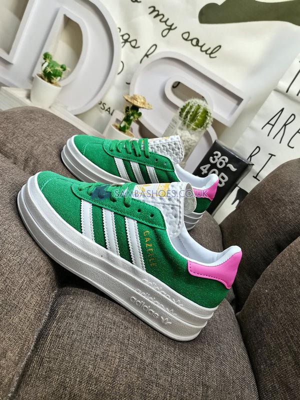 Adidas Gazelle Bold "Green Lucid Pink" - Green/Cloud White/Lucid Pink - IG3136 Classic Originals Shoes