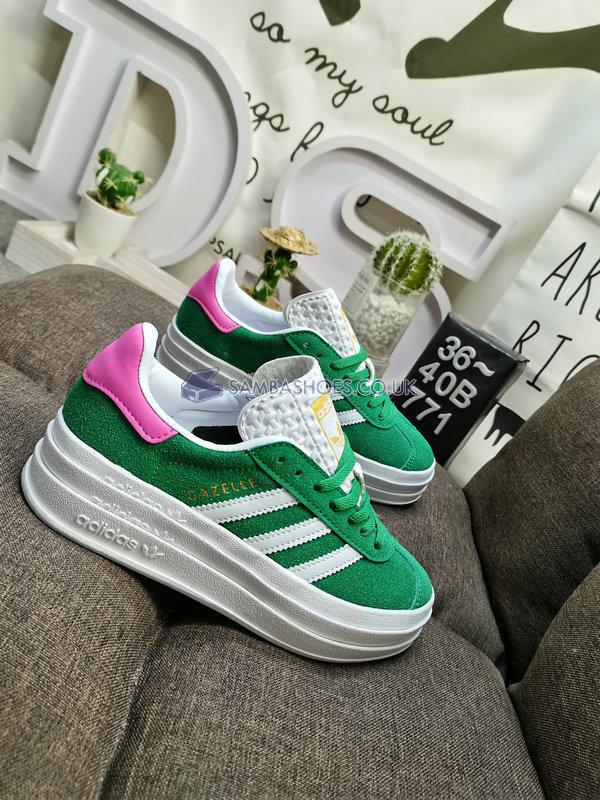 Adidas Gazelle Bold "Green Lucid Pink" - Green/Cloud White/Lucid Pink - IG3136 Classic Originals Shoes