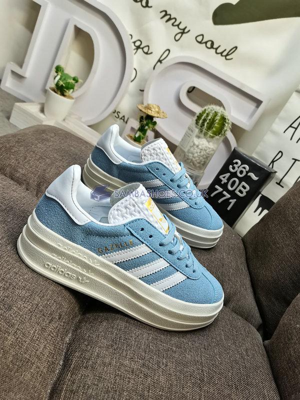 Adidas Gazelle Bold "Clear Sky" - Clear Sky/Cloud White/Gold Metallic - ID6991 Classic Originals Shoes