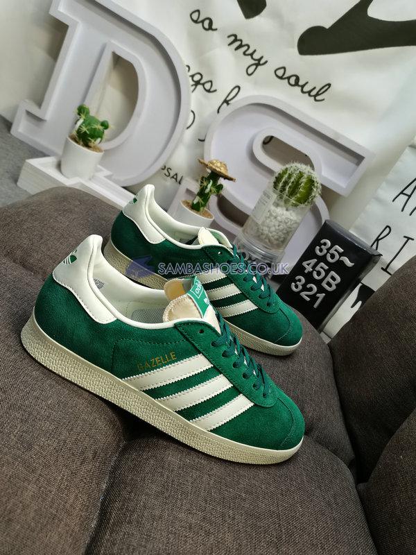 Adidas Gazelle "Faded Archive" - Dark Green/Off White/Clear White - GY7338 Classic Originals Shoes