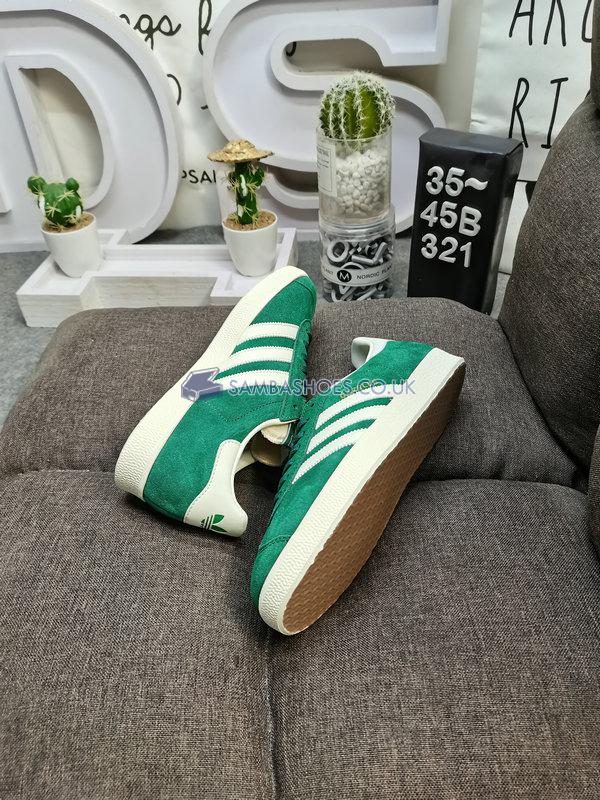 Adidas Gazelle "Faded Archive" - Dark Green/Off White/Clear White - GY7338 Classic Originals Shoes