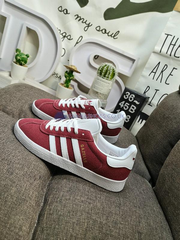 Adidas Gazelle "Collegiate Burgundy" - Collegiate Burgundy/Cloud White/Gold Metallic - B41645 Classic Originals Shoes