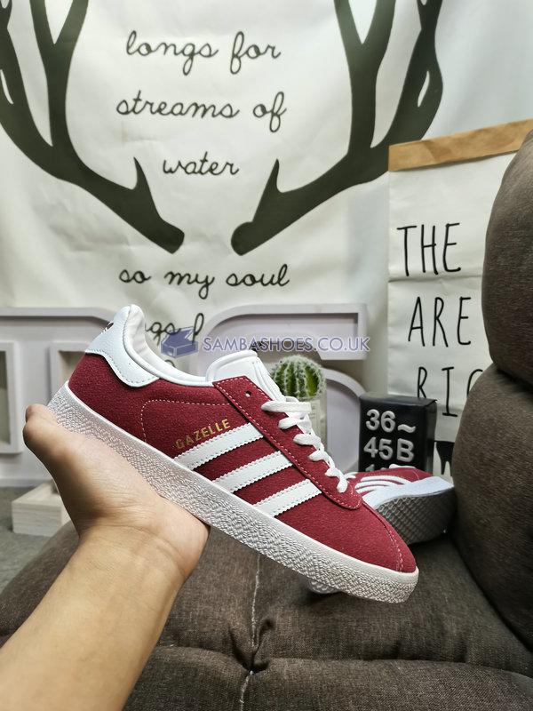 Adidas Gazelle "Collegiate Burgundy" - Collegiate Burgundy/Cloud White/Gold Metallic - B41645 Classic Originals Shoes