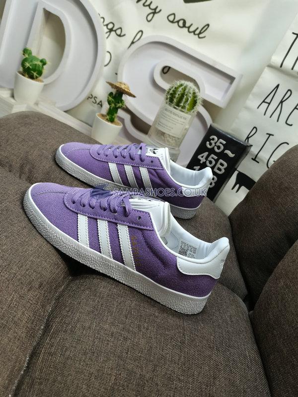 Adidas Gazelle "Purple White" - Purple/Cloud White/Gold Metallic - GY2530-1 Classic Originals Shoes