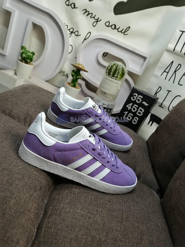 Adidas Gazelle "Purple White" - Purple/Cloud White/Gold Metallic - GY2530-1 Classic Originals Shoes