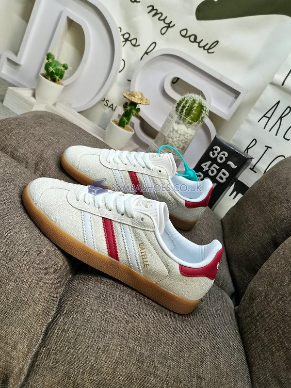 Adidas Gazelle "Aluminium Burgundy" - Aluminium/Cloud White/Collegiate Burgundy - IG0672 Classic Originals Shoes