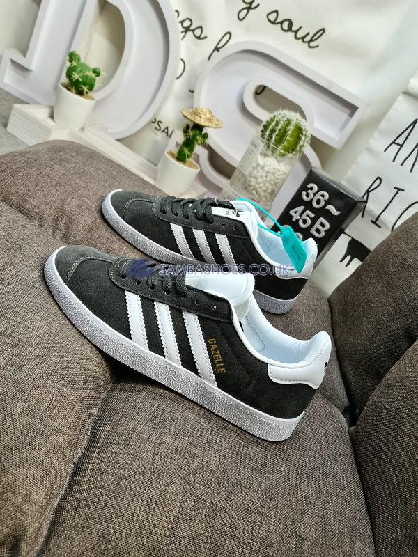 Adidas Gazelle "Grey White" - Dark Grey Solid Grey/White/Gold Metallic - BB5480 Classic Originals Shoes