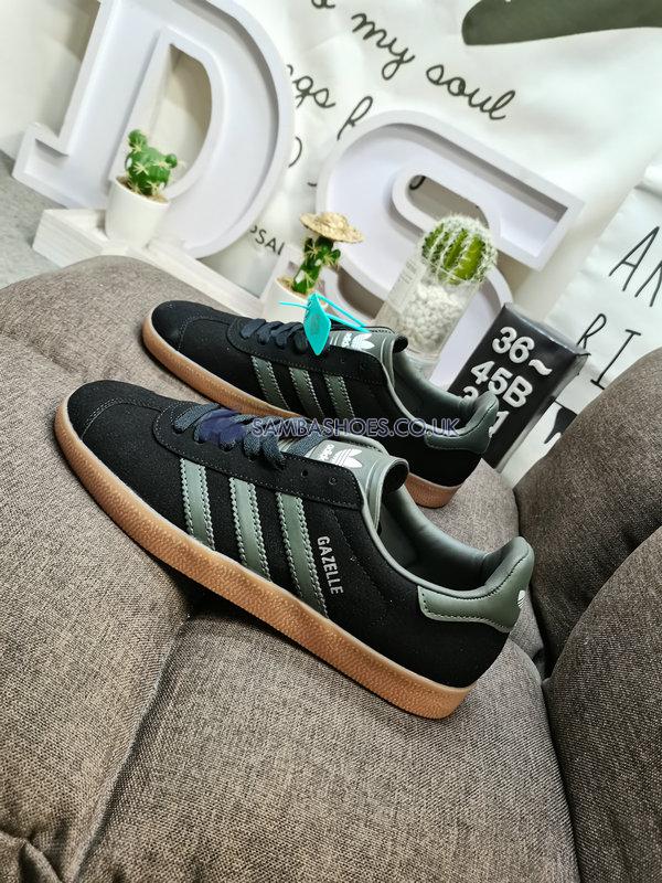 Adidas Gazelle "Black Pantone Gum" - Core Black/Pantone/Cloud White - GX2210 Classic Originals Shoes