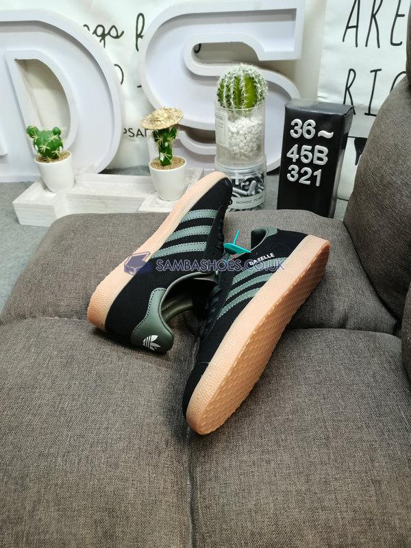 Adidas Gazelle "Black Pantone Gum" - Core Black/Pantone/Cloud White - GX2210 Classic Originals Shoes