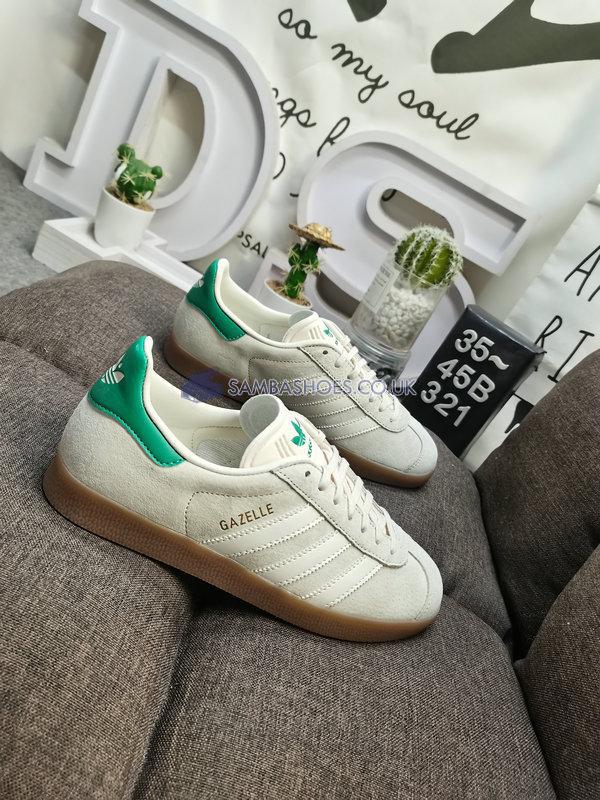 Adidas Gazelle "Wonder White Green" - Wonder White/Cream White/Gum - IF3235 Classic Originals Shoes