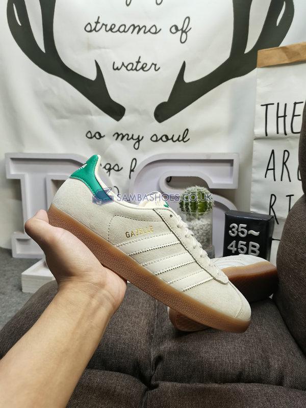 Adidas Gazelle "Wonder White Green" - Wonder White/Cream White/Gum - IF3235 Classic Originals Shoes