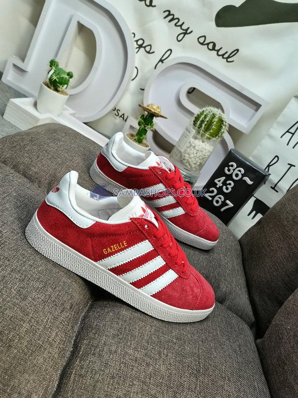 Adidas Gazelle "Power Red" - Power Red/White/Gold Metallic - BB5486 Classic Originals Shoes