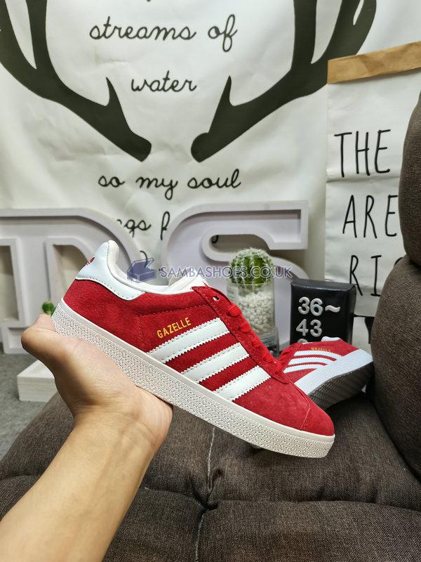 Adidas Gazelle "Power Red" - Power Red/White/Gold Metallic - BB5486 Classic Originals Shoes