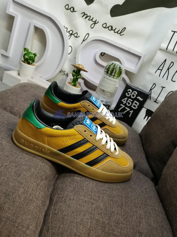 Adidas x Gucci Gazelle "Yellow Velvet Green" - Yellow/Beige/Black/Green - 707848 FAAQY 7141 Classic Originals Shoes