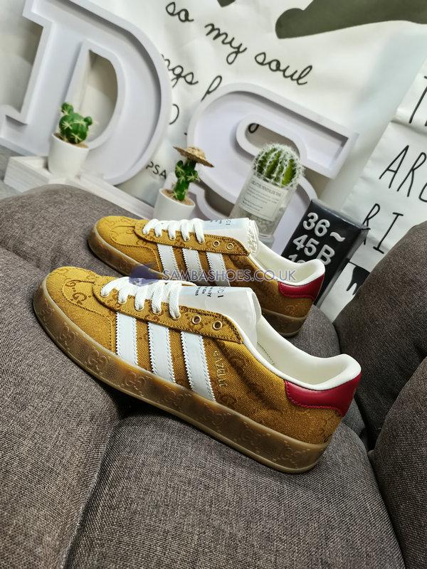 Adidas x Gucci Gazelle "GG Monogram" - Beige/Brown - 707850 UWV20 7162 Classic Originals Shoes