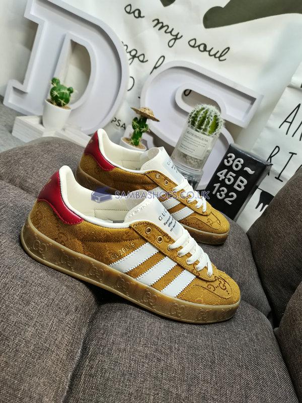 Adidas x Gucci Gazelle "GG Monogram" - Beige/Brown - 707850 UWV20 7162 Classic Originals Shoes