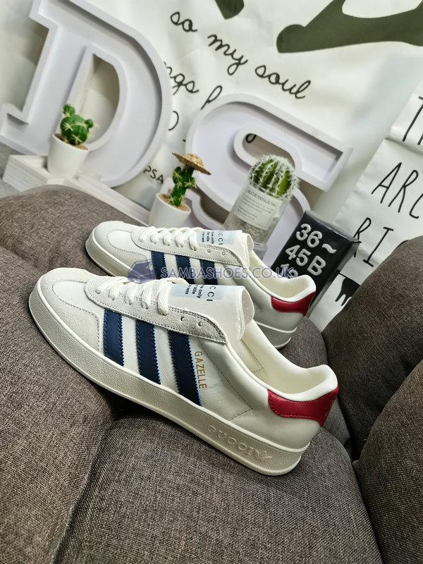 Adidas x Gucci Gazelle "White" - White/Collegiate Royal/Red - 707847 UTT10 9060 Classic Originals Shoes