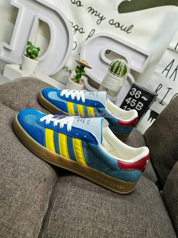 Adidas x Gucci Gazelle "Light Blue Suede" - Light Blue/Yellow/Red - HQ8851 Classic Originals Shoes