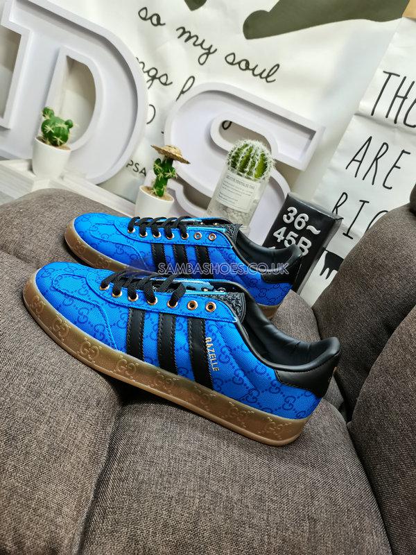 Adidas x Gucci Gazelle "Blue GG Monogram" - Blue/Core Black/Blue - IE2265 Classic Originals Shoes