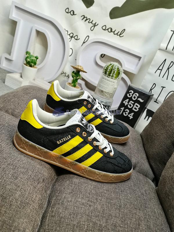 Adidas x Gucci Gazelle "Black GG Monogram" - Core Black/Yellow/Core Black - IE2264 Classic Originals Shoes